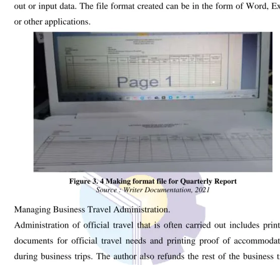 Figure 3. 4 Making format file for Quarterly Report  Source : Writer Documentation, 2021 