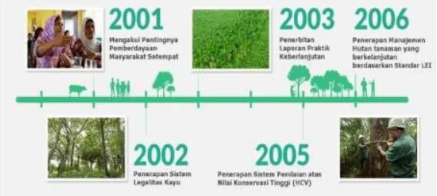 Gambar 1.2 Perkembangan PT. Riau Andalan Pulp and Paper Tahun 2001 - 2005    (Sumber: aprilasia.com, 2015) 