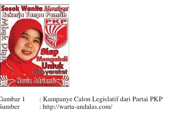 Gambar 1 : Kampanye Calon Legislatif dari Partai PKP 