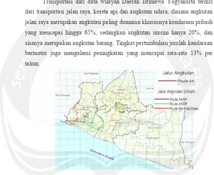 Gambar 3.3 : Peta Transportasi Wilayah Yogyakarta 