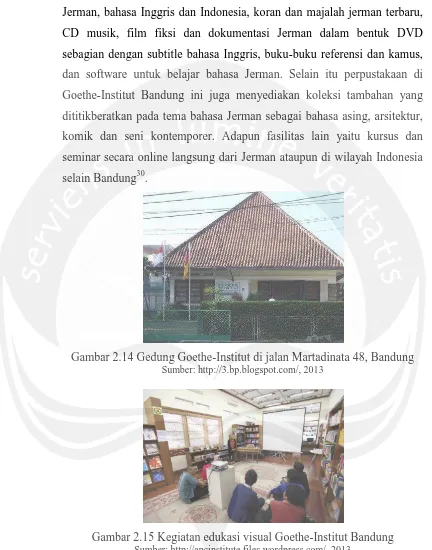 Gambar 2.15 Kegiatan edukasi visual Goethe-Institut Bandung Sumber: http://apcinstitute.files.wordpress.com/, 2013 