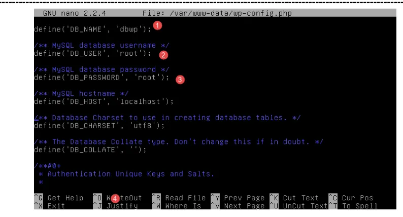 Gambar 21. setting file wp-config.php