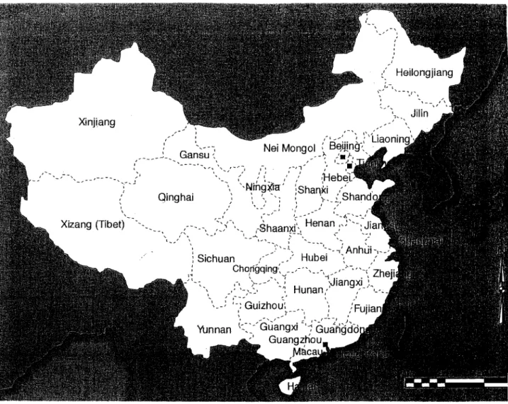 Figure 3. Provinces of China 