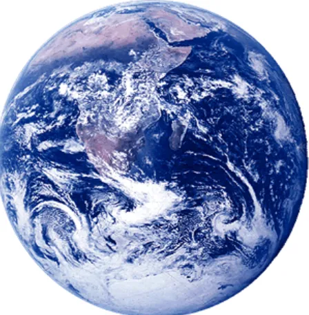 Gambar 3. Planet Bumi sering kali disebut planet air karena sebagian besar 