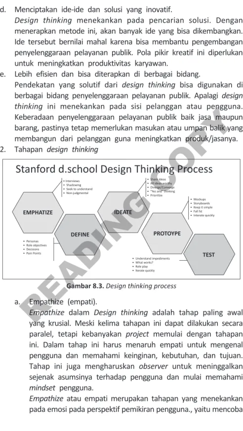 Gambar 8.3. Design thinking process a.  Empathize  (empati).