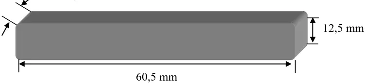 Gambar 3.5 Ukuran Dimensi Spesimen Metoda Izod ASTM D 4812-11  