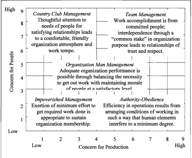 Figure 2.  The leadership grid 