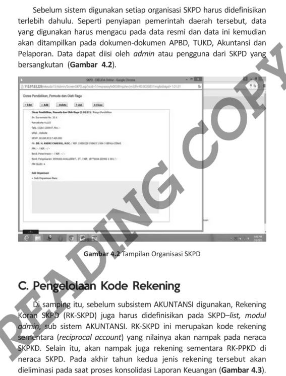 Gambar 4.2 Tampilan Organisasi SKPD