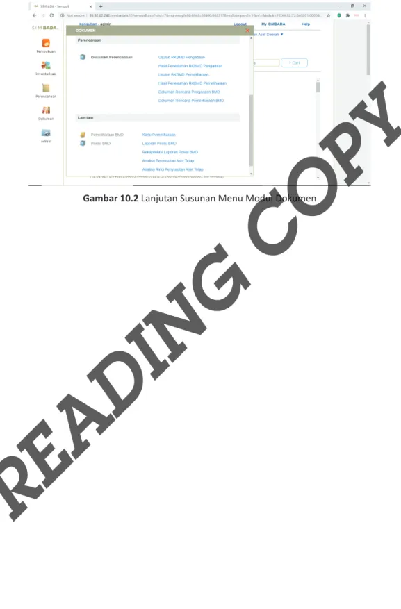 Gambar 10.2 Lanjutan Susunan Menu Modul Dokumen