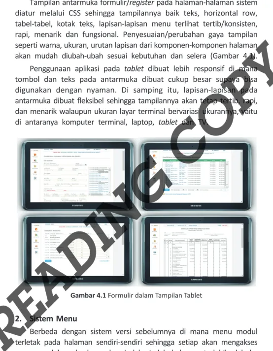 Gambar 4.1 Formulir dalam Tampilan Tablet