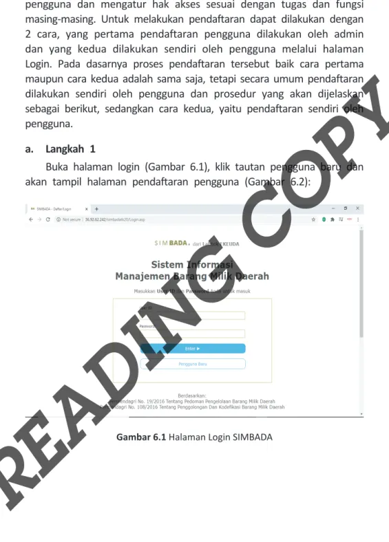 Gambar 6.1 Halaman Login SIMBADA 