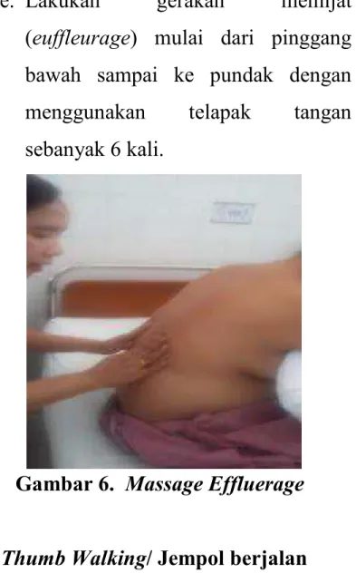 Gambar 6.  Massage Effluerage 