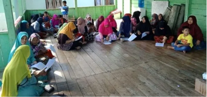 Gambar 1 : Peserta kegiatan mengikuti pre-test 