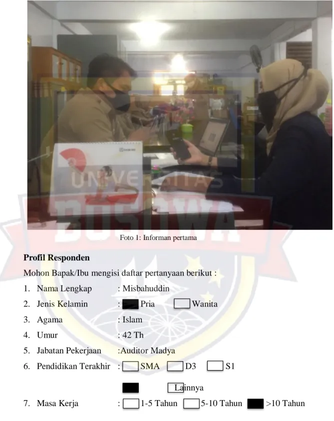 Foto 1: Informan pertama 