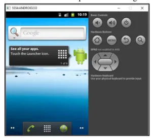 Gambar 2.8 Hasil Instalasi Emulator dengan API Level 10 