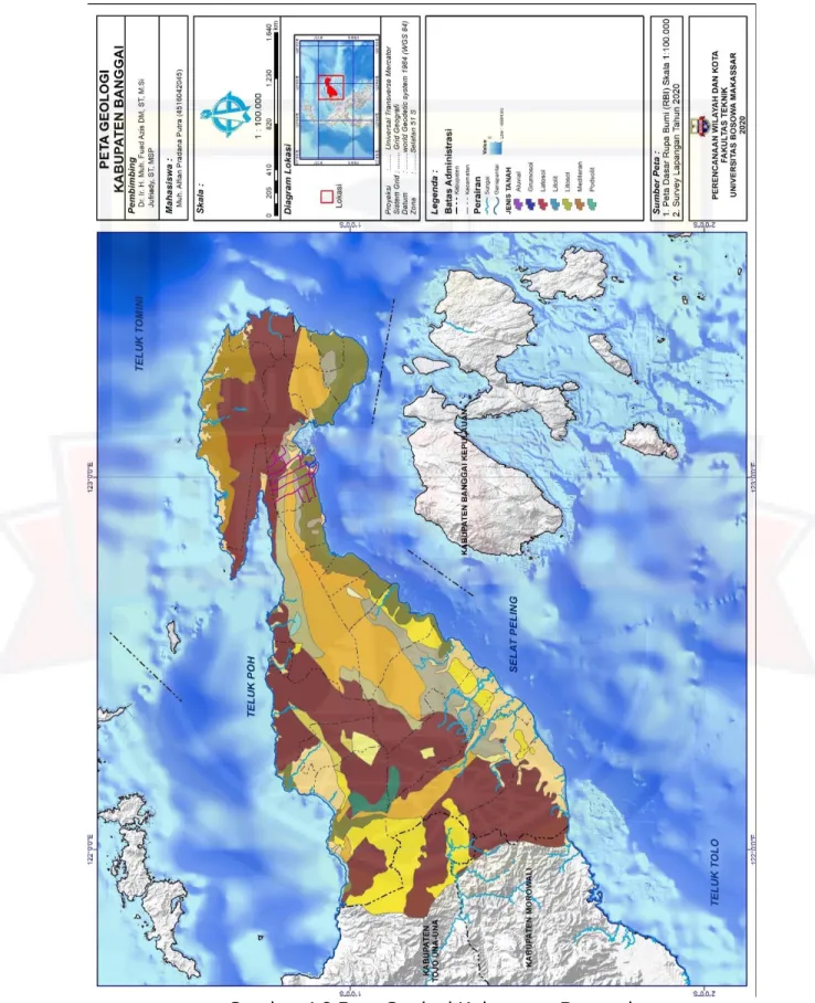 Gambar 4.3 Peta Geologi Kabupaten Banggai 
