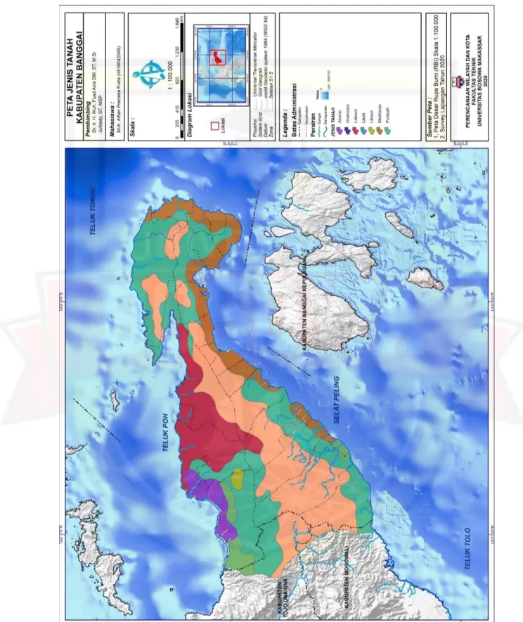 Gambar 4.4 Peta Jenis Tanah Kabupaten Banggai  