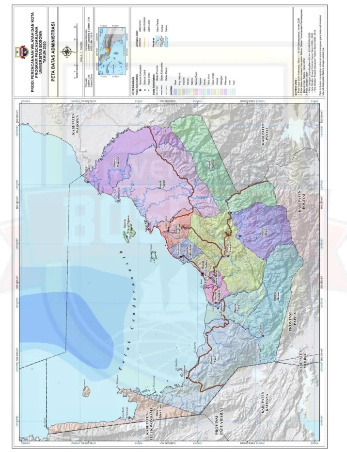 Gambar 4.1. Peta Administrasi Kabupaten Nabire