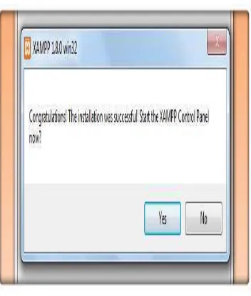 Gambar 4.4 Dialog Xampp berhasil diinstal  