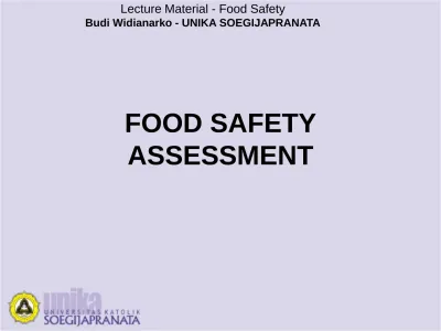 PDF MICROBIAL FOOD SAFETY RISK ASSESSMENT - Soegijapranata Catholic ...