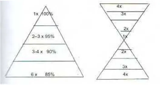 Gambar 1. Piramid Tunggal  dan Ganda