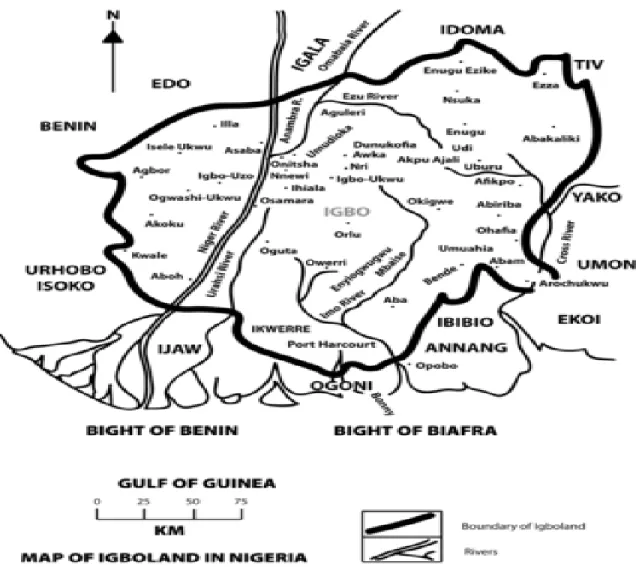 Figure A2. Map of Igboland in Nigeria 