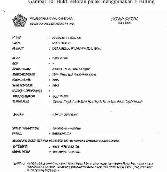 Gambar 10: Bukti setoran pajak menggunakan E Billing 