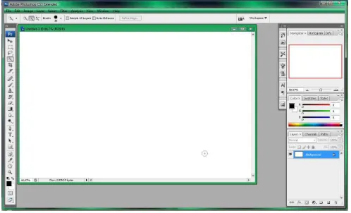 Gambar 3.3  Tampilan Adobe Photoshop CS3 
