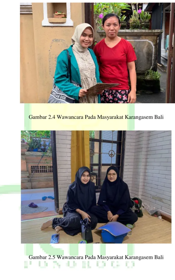 Gambar 2.4 Wawancara Pada Masyarakat Karangasem Bali 