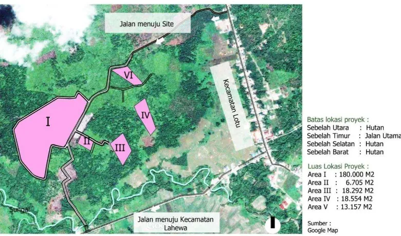 Gambar 2.5.  Peta lokasi site AKNIRA 
