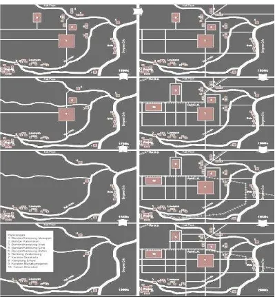 Gambar 6. Peta Perubahan Perkembangan Kota Solo tahun 1500-1950.53