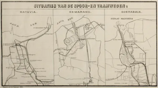 Figure 1. The Dutch Indies city formation in 18 centuries, show the triangle of Semarang city formation   (source: Leiden University Libraries, 1905)