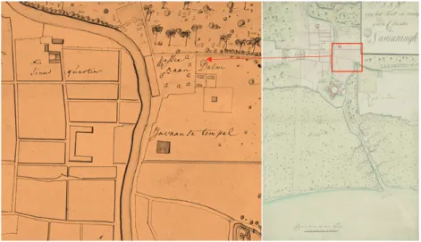 Figure 3. Traditional city pattern with city center local government in old map  (source: Atlas of Mutual Heritage, 1719)