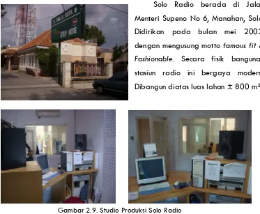 Gambar 2.9. Studio Produksi Solo Radio 