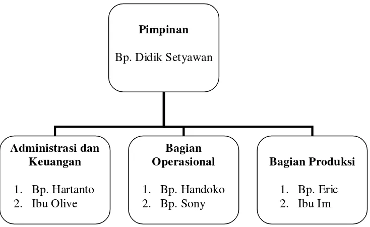 Gambar 4.2  Bagan Struktur Organisasi Deni Nursery And Gardening 