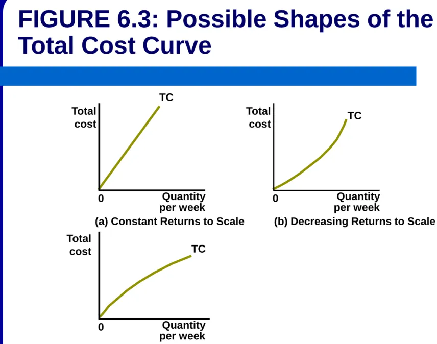 FIGURE 6.3: Possible Shapes of the  Total Cost Curve