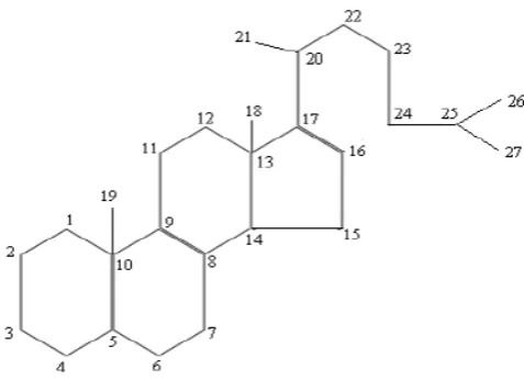 Gambar 2.5 Sistem penomoran steroid 
