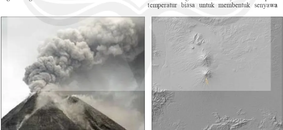 Gambar 1. Letusan eksplosif Gunung Merapi 