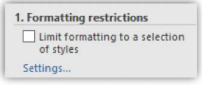 Gambar 5.18 Formating restrictions