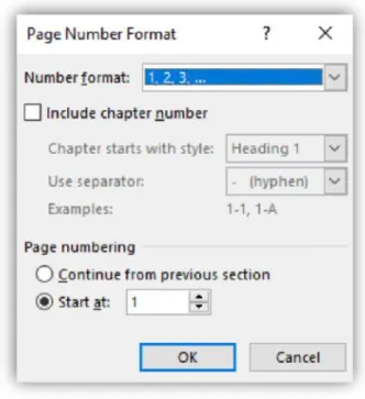 Gambar 5.25 Page number format