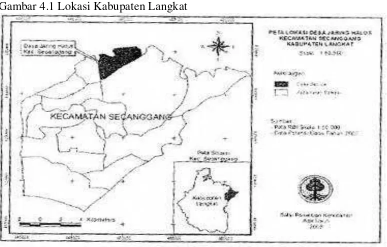 Gambar 4.1 Lokasi Kabupaten Langkat   