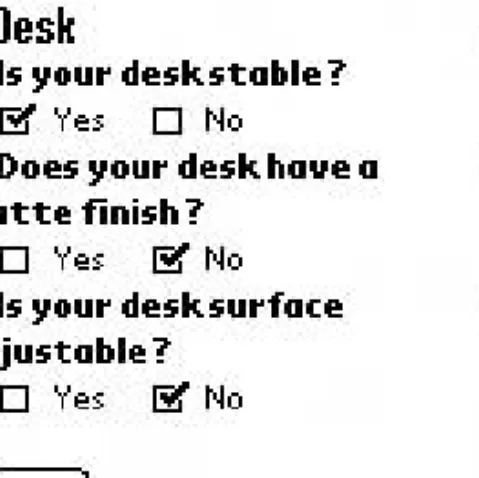 FIGURE 10.2   Example of the PDA drop-down window for the area “desk.”