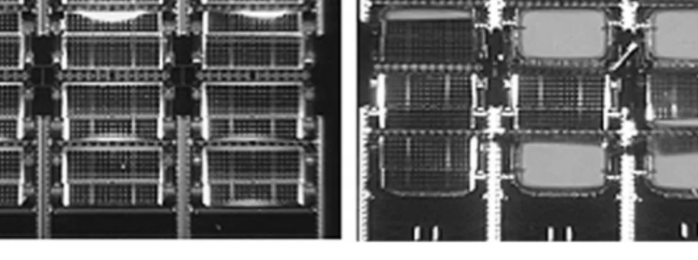 FIGURE 9.2 IR emissivity of the MEMS louver array with the louvers closed, partially open, and open