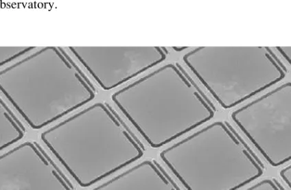 Figure 2.5 shows the ability to address or actuate and provide the required contrast demonstrated on a fully functional 128 by 64 pixel module in 2003 and the development proceeding the 175 by 384 pixel flight-ready microshutter module that will be used in
