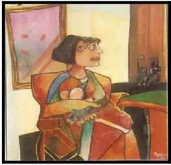 Gambar 1 Ida Ndomblong karya Agussis 