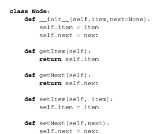 Figure 4.10 is a linked list with three elements added to it. There are four nodes in this figure