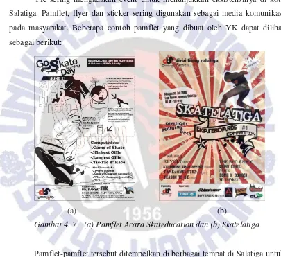 Gambar 4. 7 (a) Pamflet Acara Skateducation dan (b) Skatelatiga 