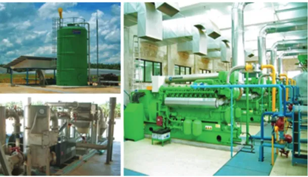 Gambar 50 menyediakan  uraian  gambar  dari  pilihan-pilihan  yang  tersedia  untuk  menggunakan  biogas  yang  akan  dihasilkan  melalui  sistem  pencernaan  anaerobik/landfill