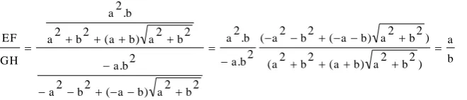 Figure 2.6  Circulars in Right Triangle On figure above, both circular have the radius EF and GH