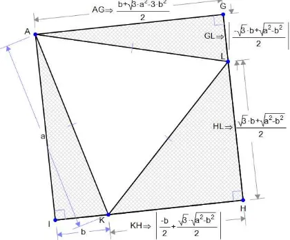 Figure 2.7  Rectangle Circumscribing an Equilateral Triangle   